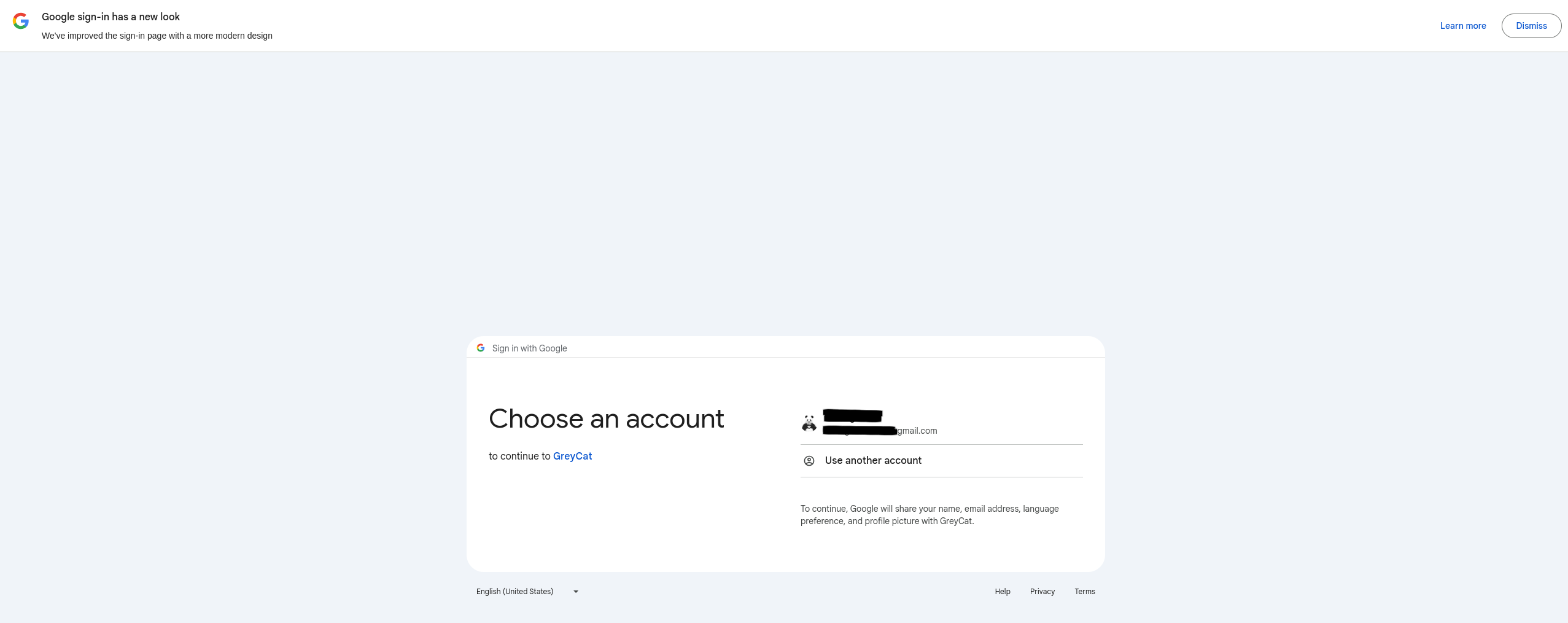 login page