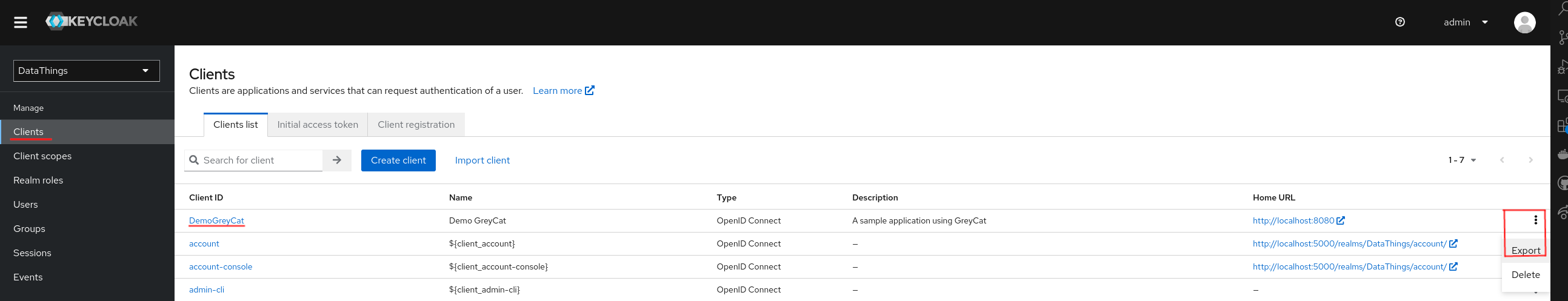 export client