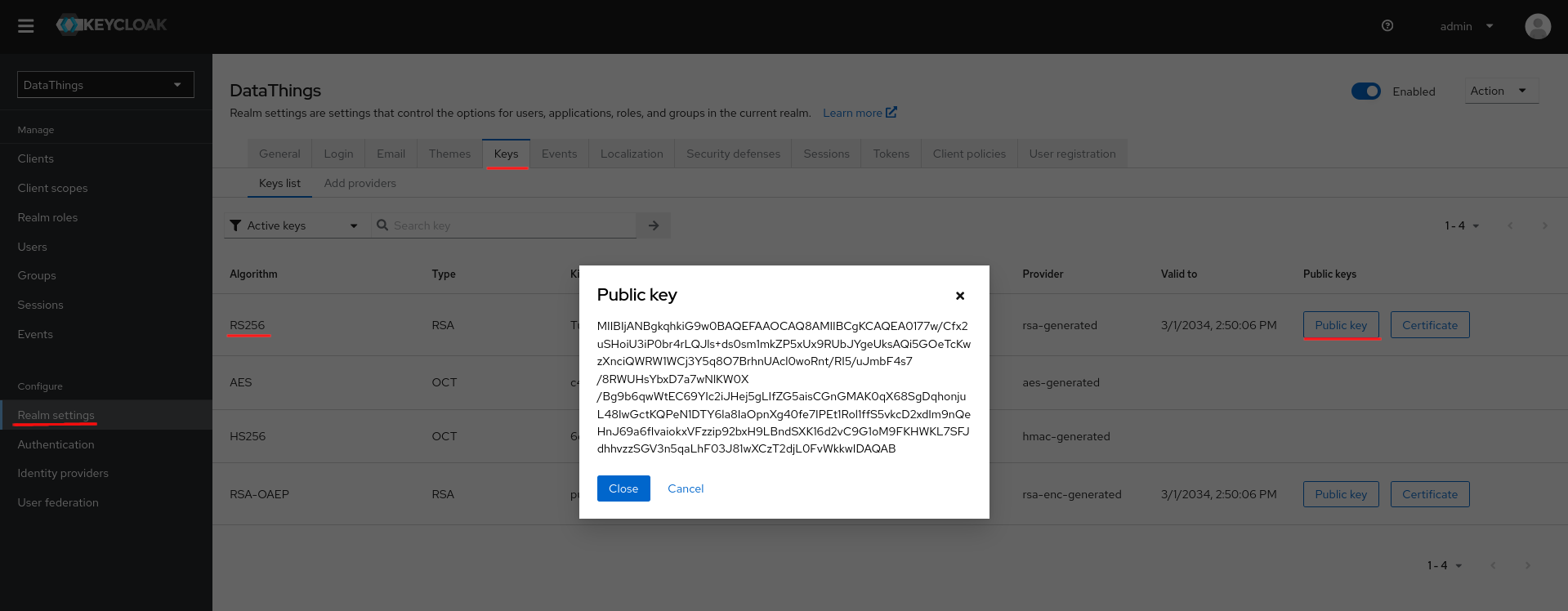 Public key