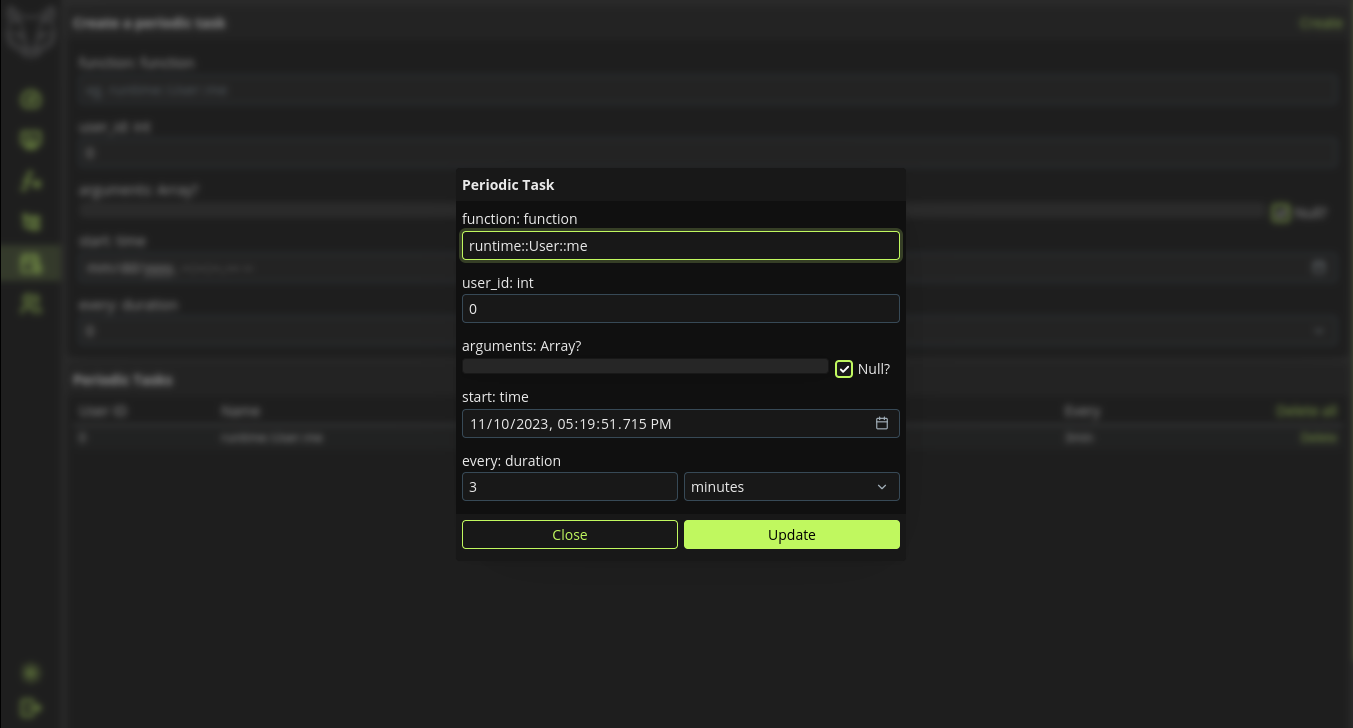 Explorer Periodic Task Update