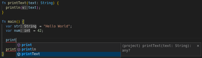 VSCode Extension Auto-complete